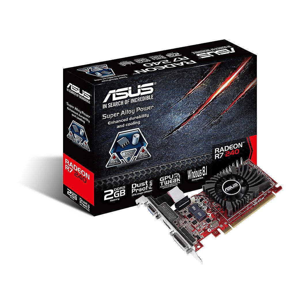 Asus AMD Radeon R7 240 2GD3-L 2GB DDR3 DVI/HDMI/VGA Low Profile